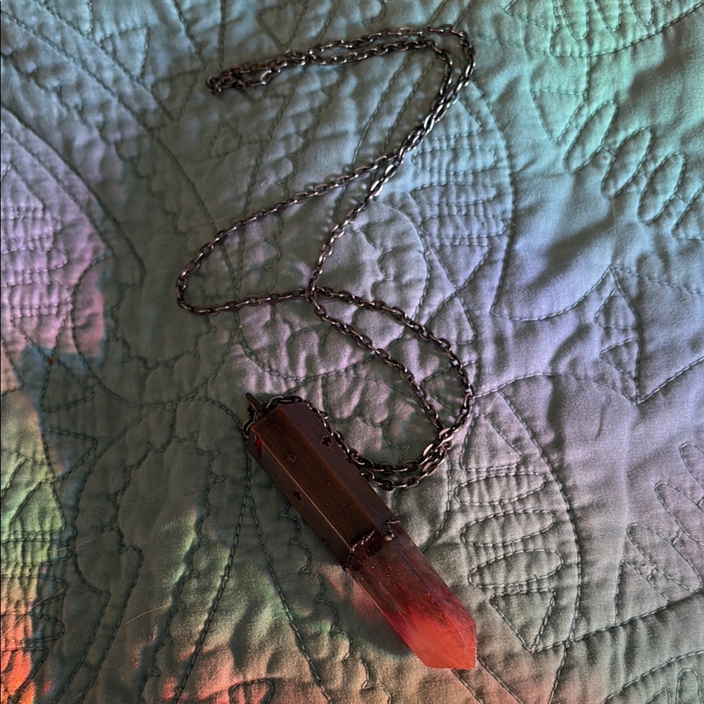 Crystal Pendant Necklace with Chain